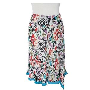 W Work To Weekend Women’s Skirt Size 10 Multicolor Asymmetrical